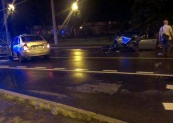 Пьяные боевики устроили ДТП в Донецке