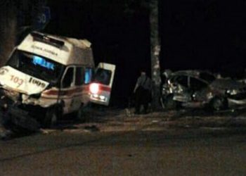 В Мариуполе «скорая» с ранеными бойцами Азова попала в аварию