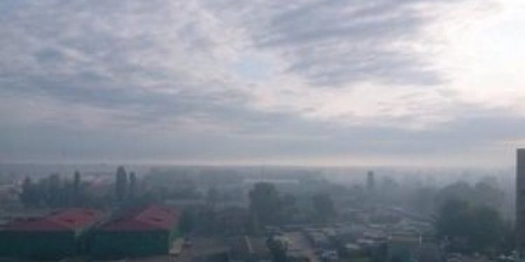 В Быковне под Киевом горела сухая трава