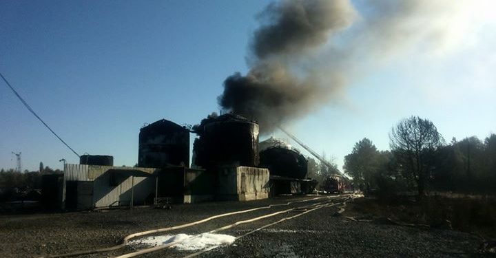 Под Васильковом погасили резервуар, нашли тело человека