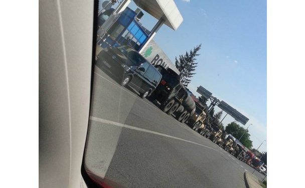 Жители Венгрии заметили колонну тяжелой техники на границе с Украиной
