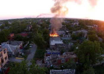 В Горловке боевики стреляют из артиллерии по жилым кварталам