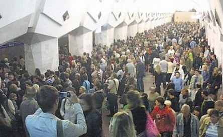 В харьковском метрополитене возникла давка