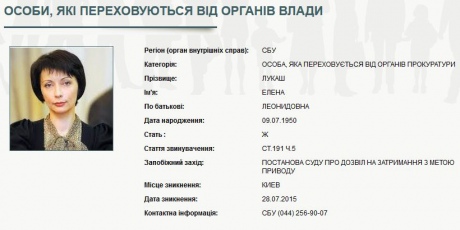 Елену Лукаш наконец объявили в розыск