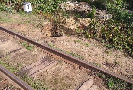 Копатели янтаря повредили в Ровенской области узкоколейку