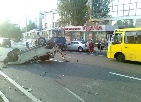 В Донецке случилось масштабное ДТП