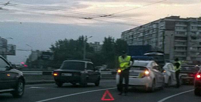 В Киеве столкнулись два авто патрульной полиции