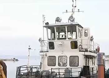 В cети появилось видео с места взрыва теплохода в Киевской области