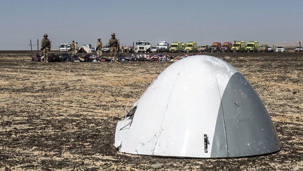 На месте крушения A321 обнаружили 12 крупных частей фюзеляжа