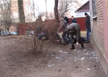 Опубликовано видео с места взрыва в Киеве