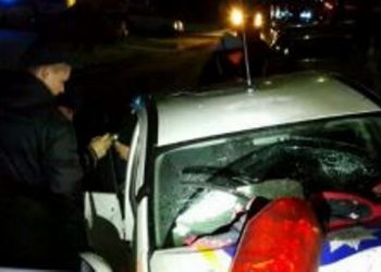 В Киеве во время преследования грабителей полиция попала в аварию