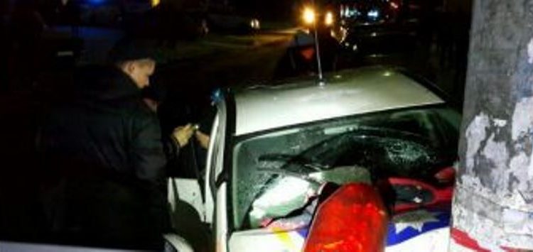 В Киеве во время преследования грабителей полиция попала в аварию