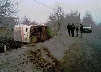 В Волынской области перевернулся автобус с сотрудниками завода