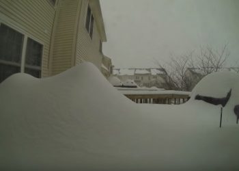 В сети появилось видео масштабов снежного бедствия в США