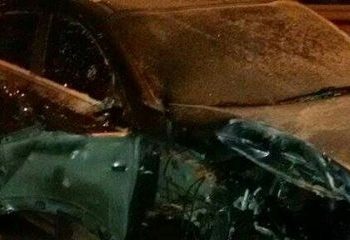 В Киеве пьяный водитель снес остановку