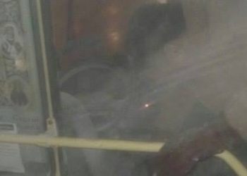 В Киеве на ходу загорелось маршрутное такси