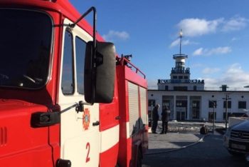 На речном вокзале в Киеве случился пожар