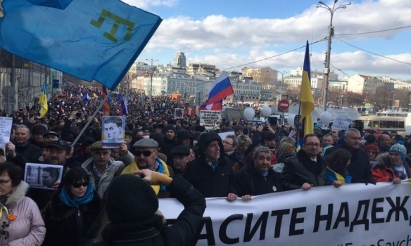 В Москве спели гимн Украины