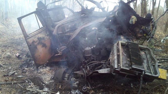 Грузовик батальона «Полтава» подорвался на мине
