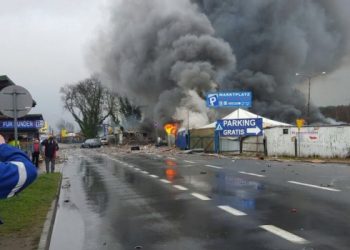 В интернете появилось видео последствий взрыва на немецко-польской границе