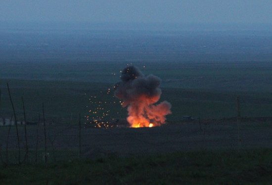 Минобороны НКР опубликовало видео сбитого азербайджанского беспилотника