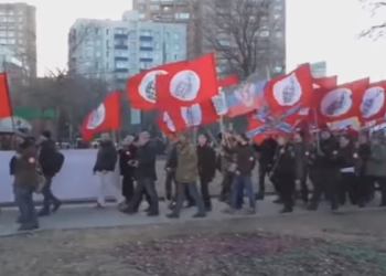 Опубликовано видео митинга фашистов в Москве