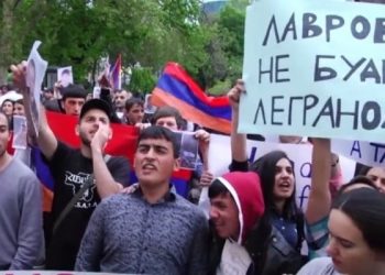 В Ереване протестовали против приезда Лаврова