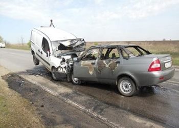 На запорожской автотрассе женщина заживо сгорела в машине
