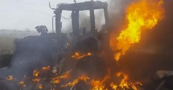 Возле Гнутово на мине подорвался трактор