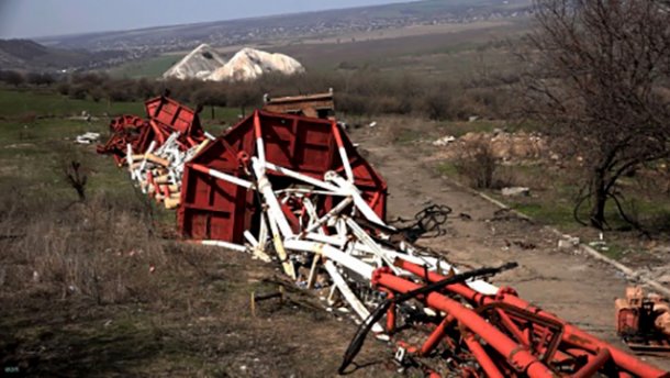 На горе Карачун монтируют новую телебашню