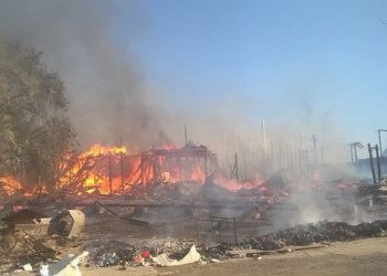 В Крыму на «Казантипе» вспыхнул пожар