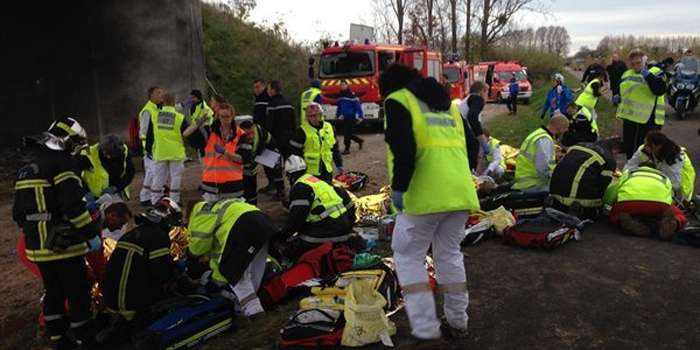 Во Франции поезд «зацепился» за дерево: десятки пострадавших