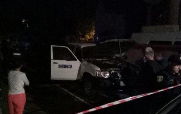 В Ивано-Франковске подожгли машину ОБСЕ