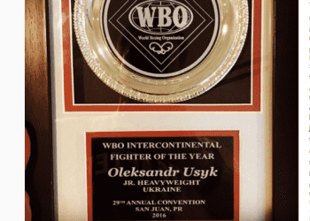 Украинец Александр Усик стал лучшим боксером года по версии WBO