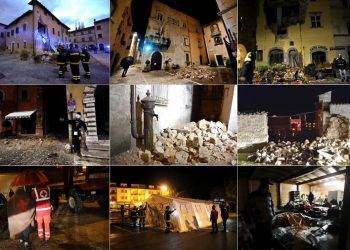 Опубликованы новые фотографии последствий землетрясений в Италии