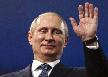 В Нью-Йорке вывесили баннер с Путиным