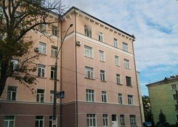 В Житомире горело здание полиции