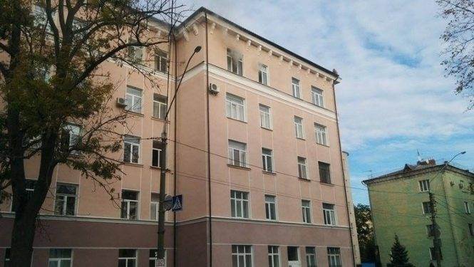 В Житомире горело здание полиции