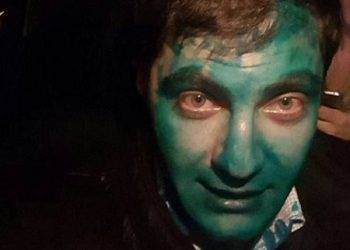 В Харькове неизвестные облили Сакварелидзе зеленкой