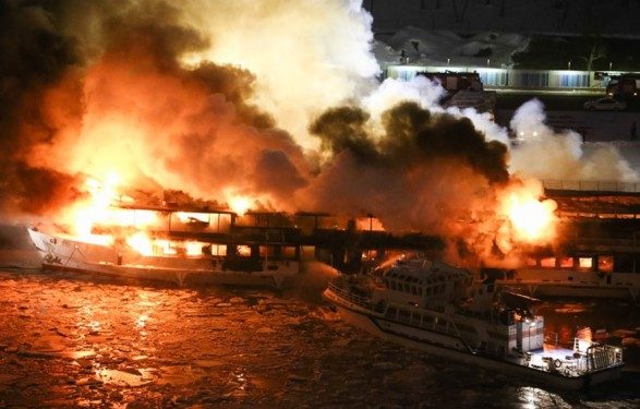 У Балтійському морі сталася пожежа на поромі